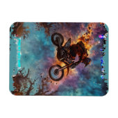 Flucht aus dem Feuer - Motorradfahrer Magnet (Horizontal)