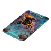 Flucht aus dem Feuer - Motorradfahrer Magnet (Linke Seite)