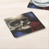 "Flucht aus der Dunkelheit" Untersetzer "Rose und (angewinkelt)