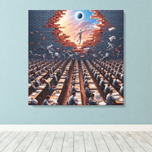 Flucht aus der Matrix: Surreal Exam Room Leinwanddruck (Insitu (Holzboden))