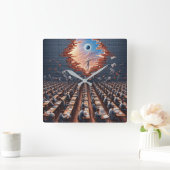 Flucht aus der Matrix: Surreal Exam Room Quadratische Wanduhr (Zuhause)