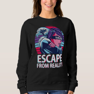 Flucht aus der Realität Vaporwave Ästhetik Japanis Sweatshirt