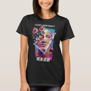 Flucht aus der Realität Vaporwave Ästhetik Japanis T-Shirt