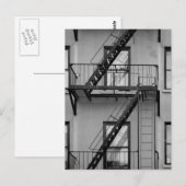 Flucht aus NY-Feuer Postkarte (Vorne/Hinten)