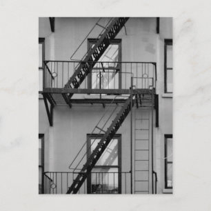Flucht aus NY-Feuer Postkarte