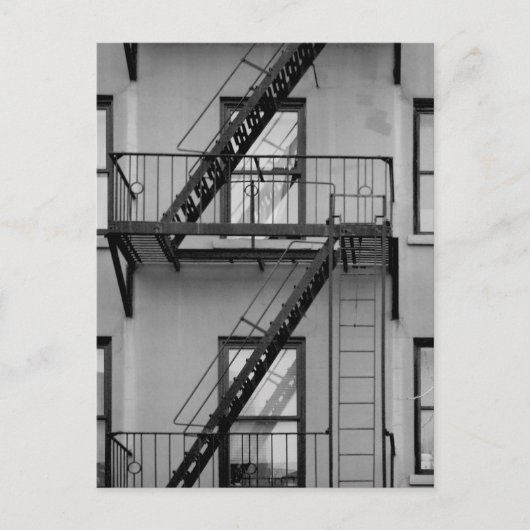 Flucht aus NY-Feuer Postkarte (Vorderseite)