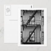 Flucht aus NY-Feuer Postkarte (Vorne/Hinten)