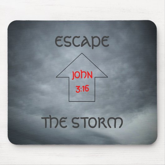 Flucht dem Sturm John 3:16 Mousepad (Vorne)