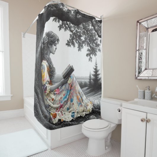 Flucht Duschvorhang (Beispiel)