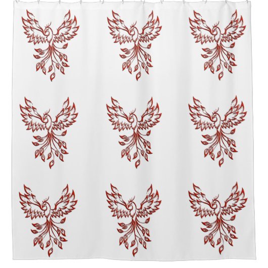 Flucht eines Phoenix Duschvorhang (Vorderseite)