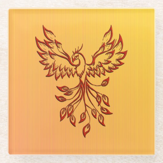 Flucht eines Phoenix Glasuntersetzer (Vorderseite)