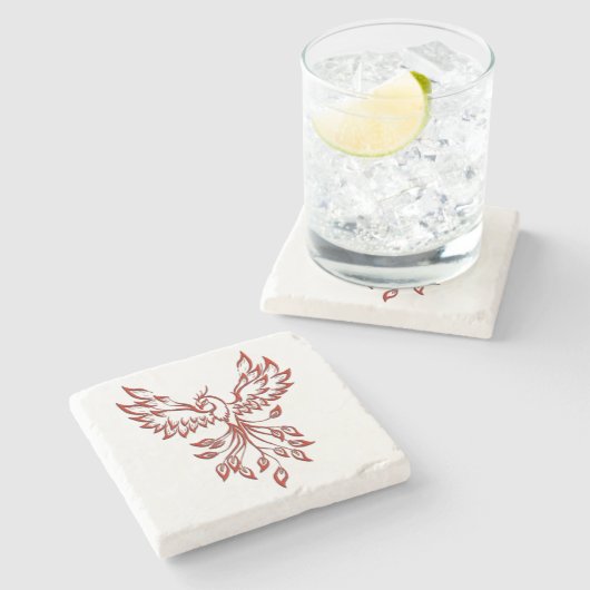 Flucht eines Phoenix Steinuntersetzer (Seitenansicht)