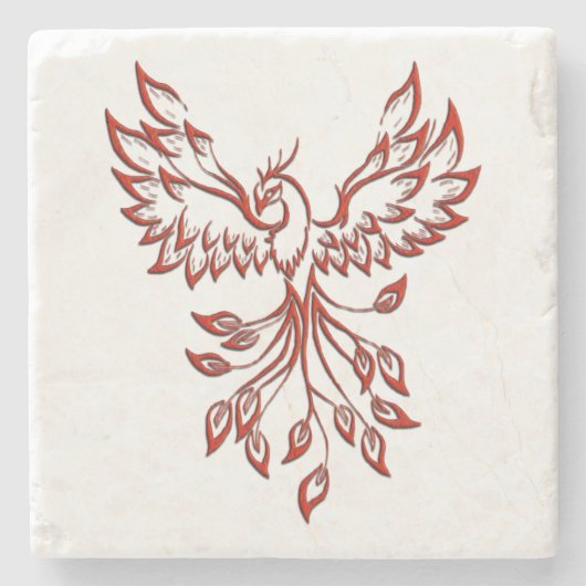 Flucht eines Phoenix Steinuntersetzer (Vorderseite)