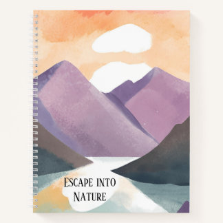 Flucht in das Nature Watercolor Bullet Journal Notizblock