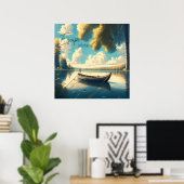 Flucht in die Natur | Rowboat Poster (Heimbüro)