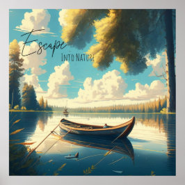 Flucht in die Natur | Rowboat Poster