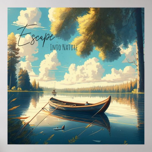 Flucht in die Natur | Rowboat Poster (Vorne)
