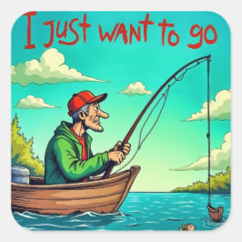 Flucht in die Ruhe: Ein Traum für Fischer Quadratischer Aufkleber