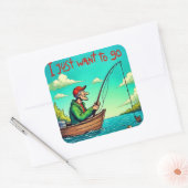 Flucht in die Ruhe: Ein Traum für Fischer Quadratischer Aufkleber (Umschlag)