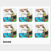 Flucht in die Stille: Ein Fisherman-Traum Quadratischer Aufkleber (Blatt)