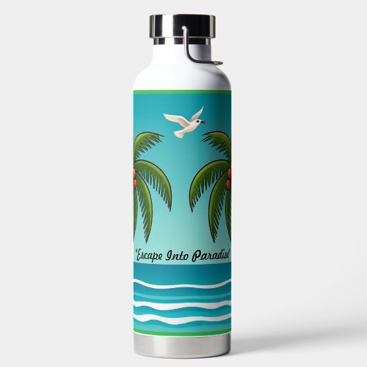 "Flucht in Ruhe" Trinkflasche (links)