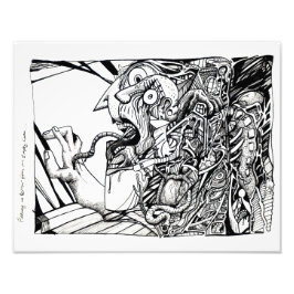 Flucht in Schrecken aus einem leeren Raum... Fotodruck