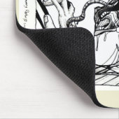 Flucht in Schrecken aus einem leeren Raum... Mousepad (Ecke)