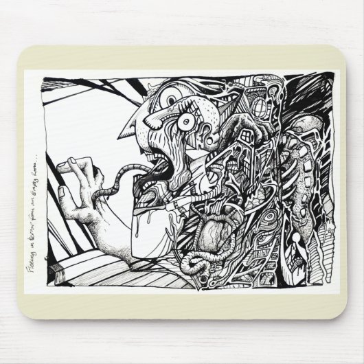 Flucht in Schrecken aus einem leeren Raum... Mousepad (Vorne)