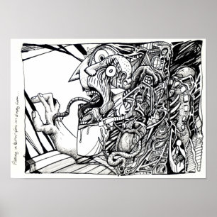 Flucht in Schrecken aus einem leeren Raum... Poster