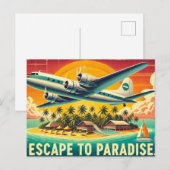 Flucht ins Paradies! Postkarte (Vorne/Hinten)