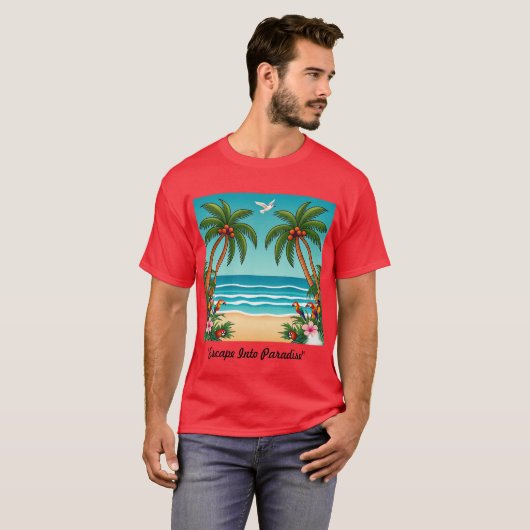 "Flucht ins Paradies" T-Shirt (Vorne ganz)