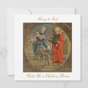 Flucht nach Ägypten Christlicher Weihnachtsgruß Karte