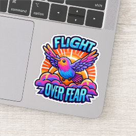 Flucht über Angst Motivierend Hummingbird-Sticker Aufkleber