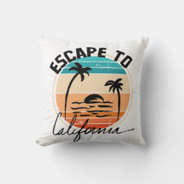 Flucht vor California Color bei Vintagem Retro-Son Kissen