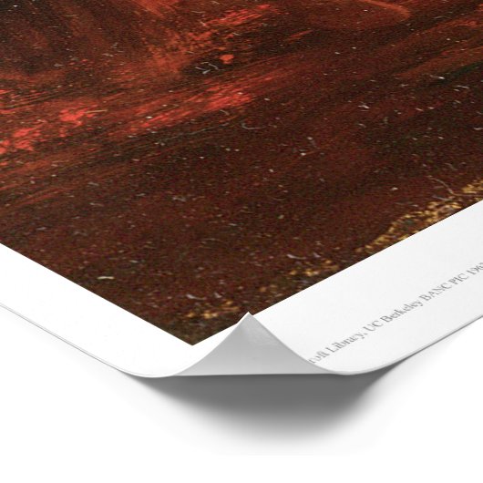 Flucht vor einem Prärieffeuer (1868A) Poster (Ecke)