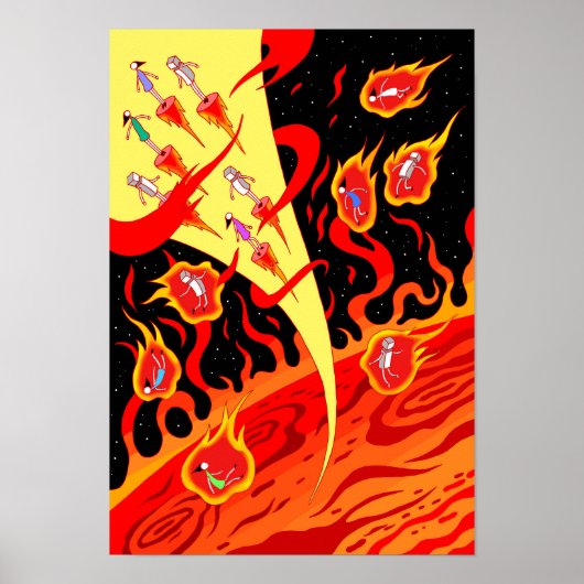 Flucht vor Protuberanzen. Poster (Vorne)