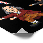 Flucht wie ein Boss Uncle Sam Ben Franklin Liberty Poster (Ecke)