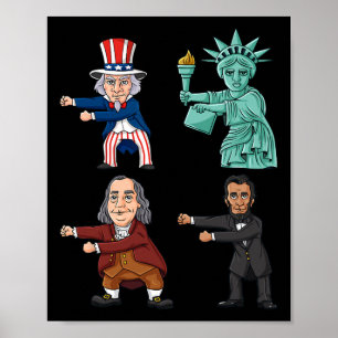 Flucht wie ein Boss Uncle Sam Ben Franklin Liberty Poster