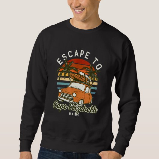 Flucht zum Cape Elizabeth Beach Maine Ocean Me Sum Sweatshirt (Vorderseite)