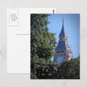 Flüchtige Blick-a-Boo - Big Ben über den Bäumen Postkarte (Vorne/Hinten)