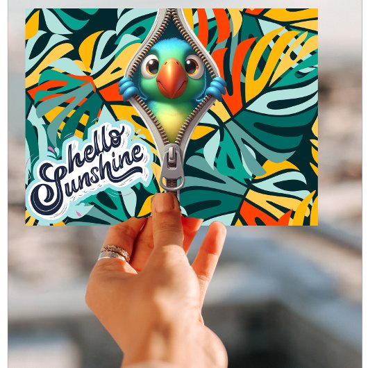 Flüchtige Blick A Boo Birdie Hello Sunshine Postkarte