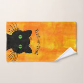 Flüchtige Blick-A-Boo Black Cat Orange Trick-oder- Handtuch (Handtuch)