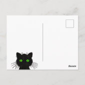 Flüchtige Blick-A-Boo Black Cat Orange Trick-oder- Postkarte (Rückseite)
