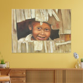 Flüchtige Blick-A-Boo Boy Canvas Print Leinwanddruck (Insitu (Wohnzimmer))
