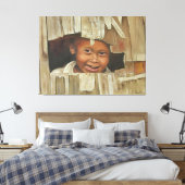 Flüchtige Blick-A-Boo Boy Canvas Print Leinwanddruck (Insitu (Schlafzimmer))