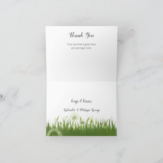 Flüchtige Blick a Boo Bunny | Blauer Himmel und Wo Dankeskarte (Innenseite)