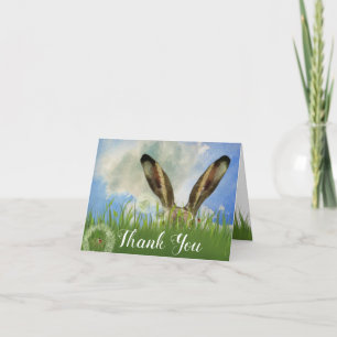 Flüchtige Blick a Boo Bunny Blauer Himmel und Wo Dankeskarte