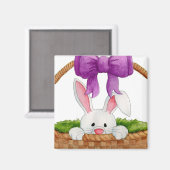 Flüchtige Blick-a-Boo Bunny Magnet (Vorderseite/Rückseite)