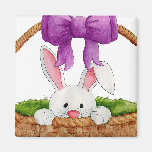Flüchtige Blick-a-Boo Bunny Magnet (Vorne)