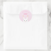 Flüchtige Blick-a-boo Bunny | PERSONALISIERTER KIN Runder Aufkleber (Tasche)